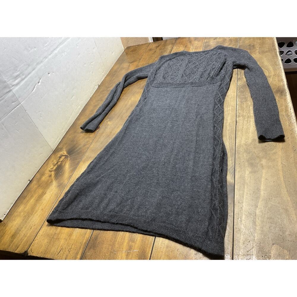 Ibex Arranmore Women's 100% Merino Wool Sweater Dress Gray Size Medium - Picture 10 of 12